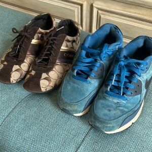Coach sneakers  size8 great condition and free nike air max gift size 7.5